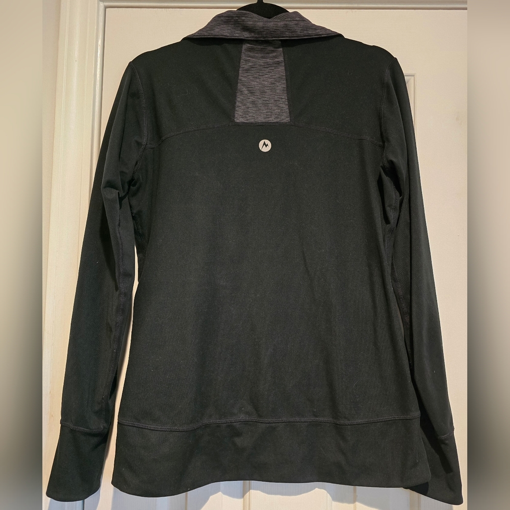 Women's black Marmot long sleeve full zip light jacket Size Medium - Picture 2 of 11